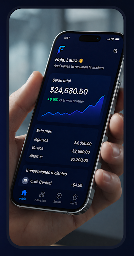 Finius App Interface on Smartphone